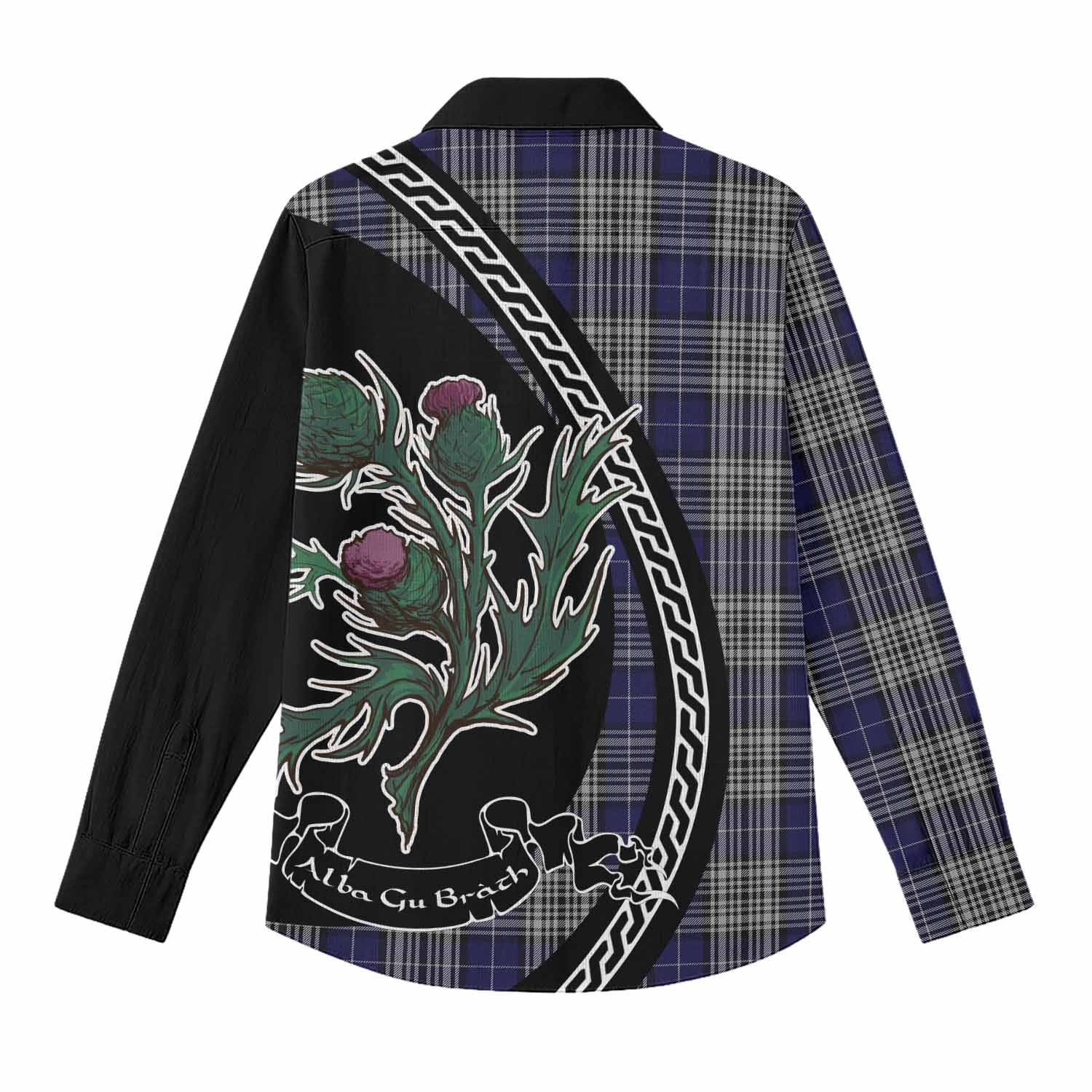Napier Family Crest Tartan Women Casual Shirt Alba Thistle Inspired - Tartan Vibes Clothing