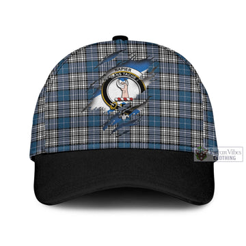 Napier Modern Tartan Classic Cap with Family Crest In Me Style