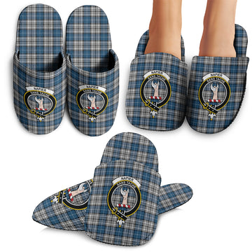 Napier Modern Tartan Home Slippers with Family Crest