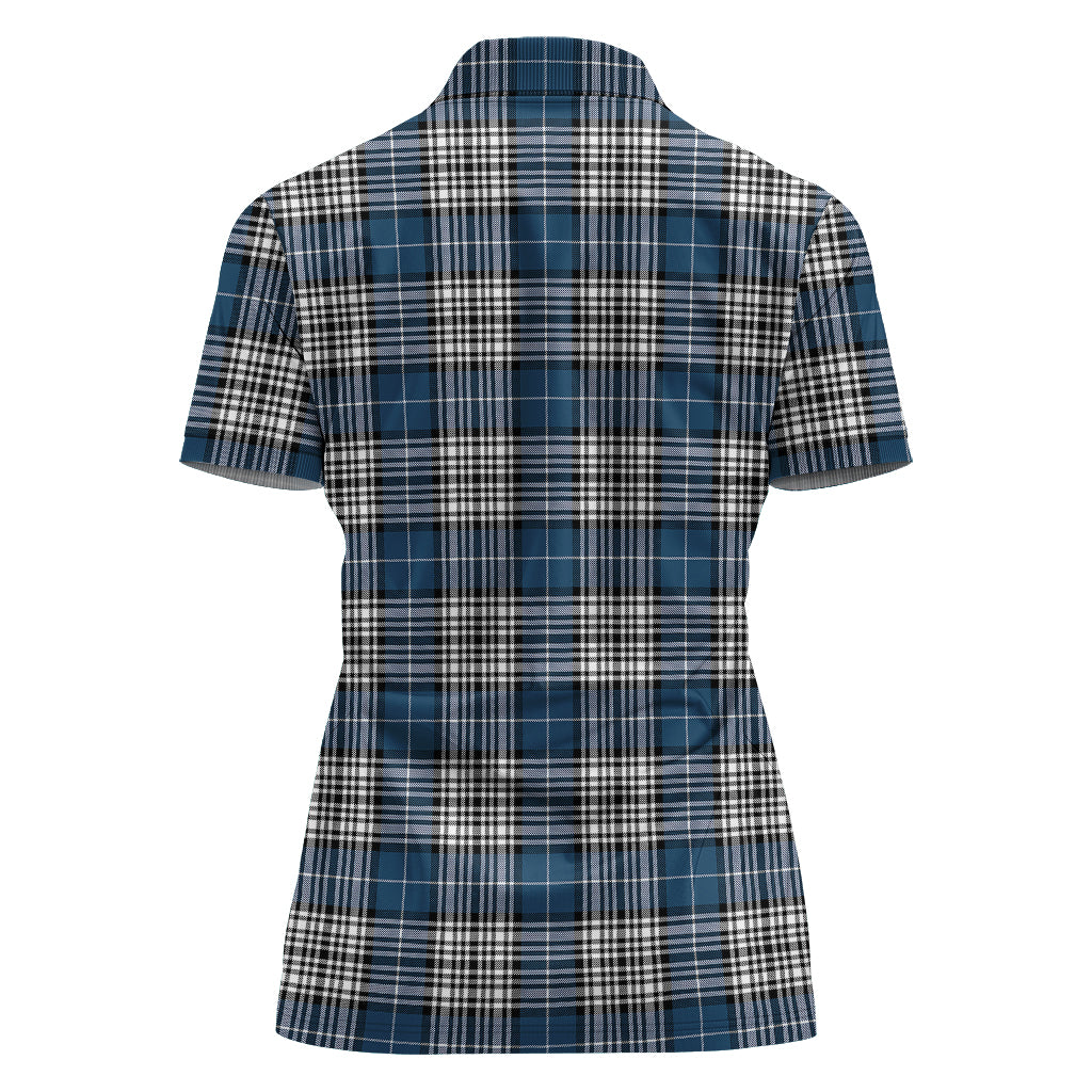 napier-modern-tartan-polo-shirt-with-family-crest-for-women