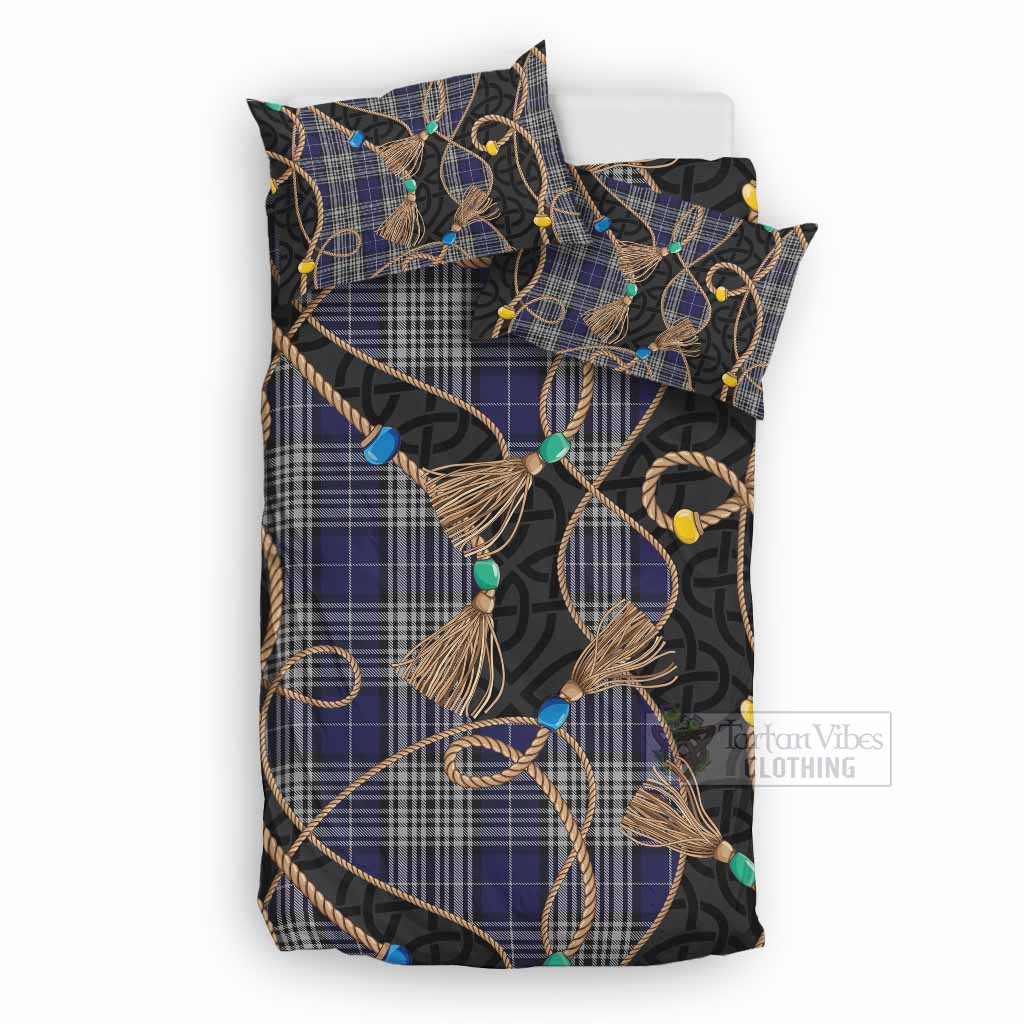 Napier Scottish Tartan Twisted Ropes Stylized Bedding Set UK Bedding Set UK Double 79*79 inch - Tartan Vibes Clothing