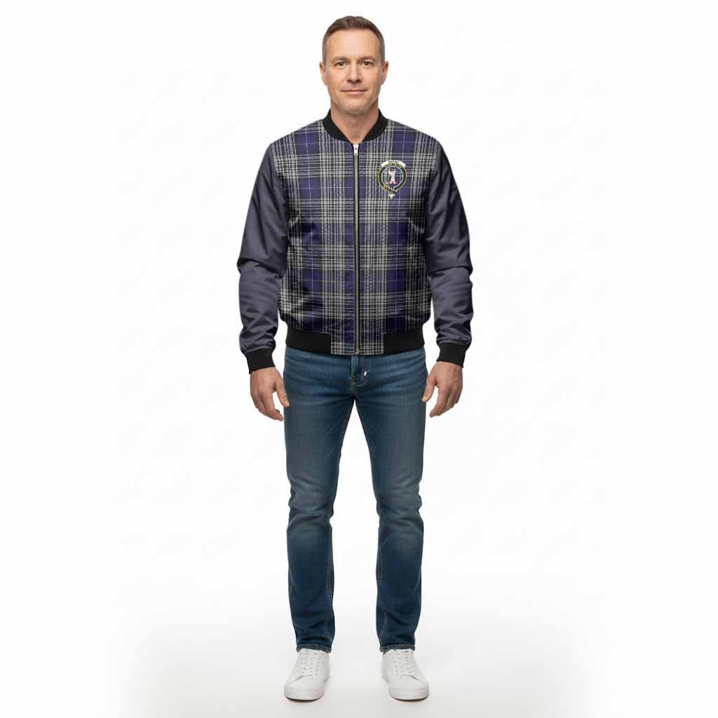 Napier Tartan Accent Bomber Jacket with Family Crest