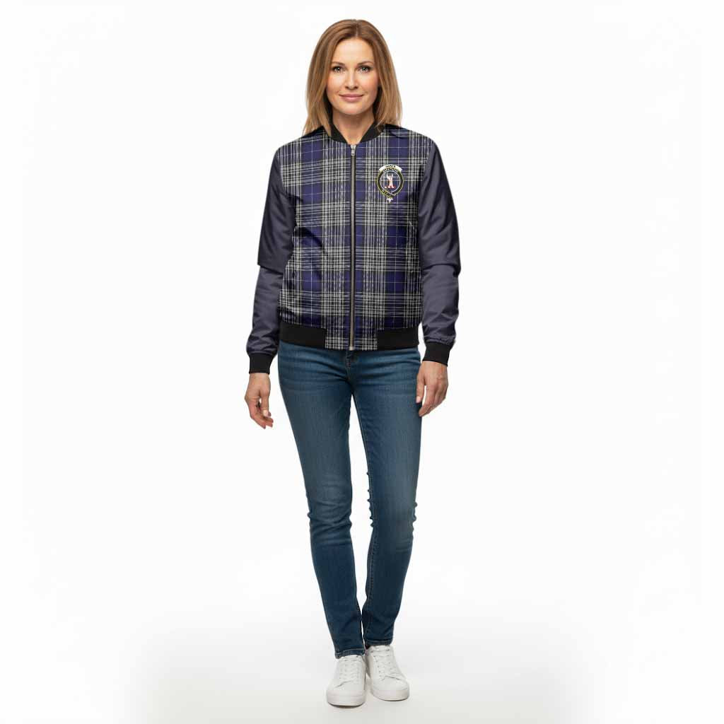 Napier Tartan Accent Bomber Jacket with Family Crest