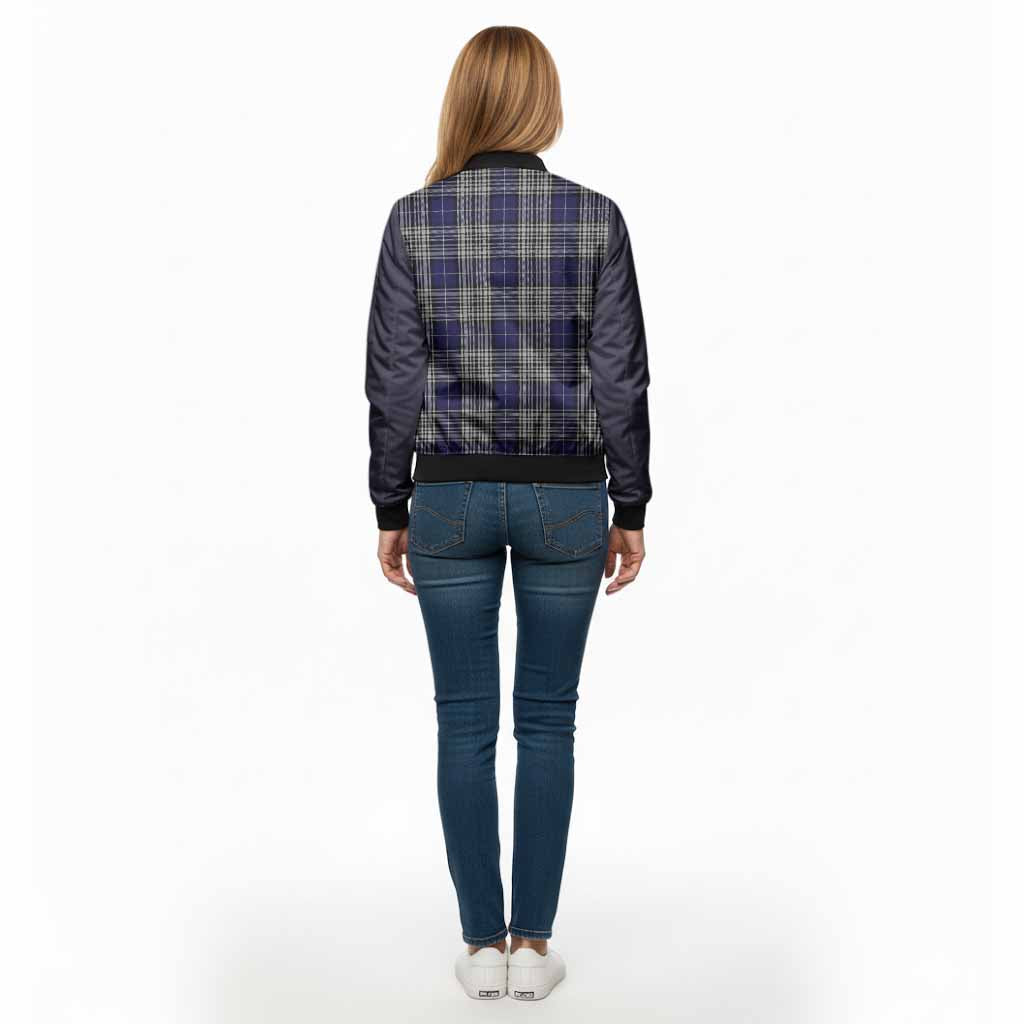 Napier Tartan Accent Bomber Jacket with Family Crest