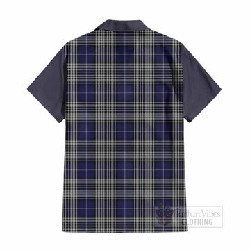 Napier Tartan Accent Cotton Hawaiian Shirt with Family Crest