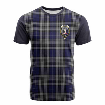 Napier Tartan Accent Cotton T-shirt with Family Crest