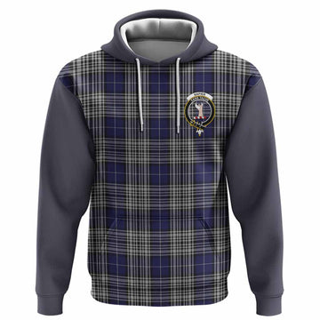 Napier Tartan Accent Hoodie with Family Crest