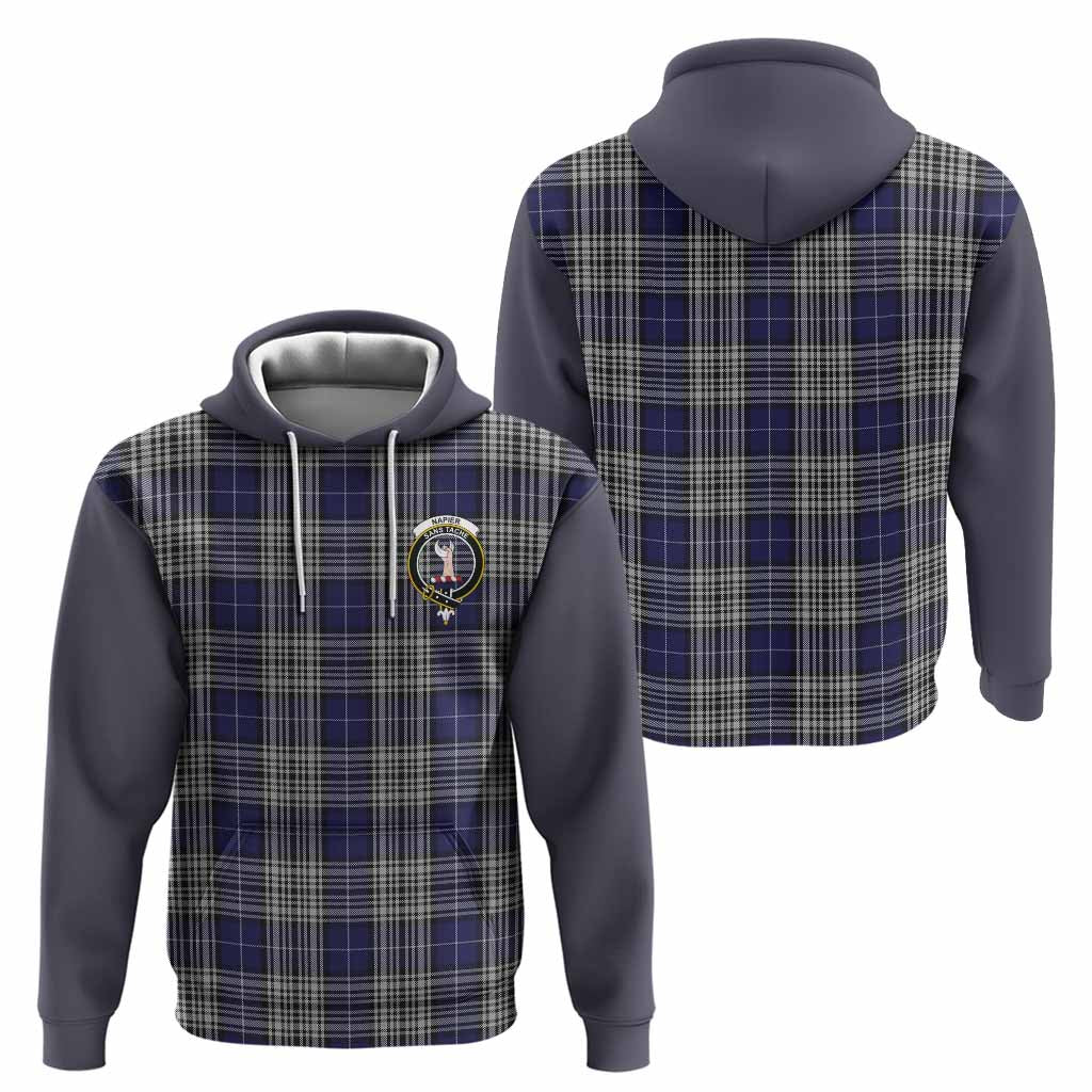 Napier Tartan Accent Hoodie with Family Crest