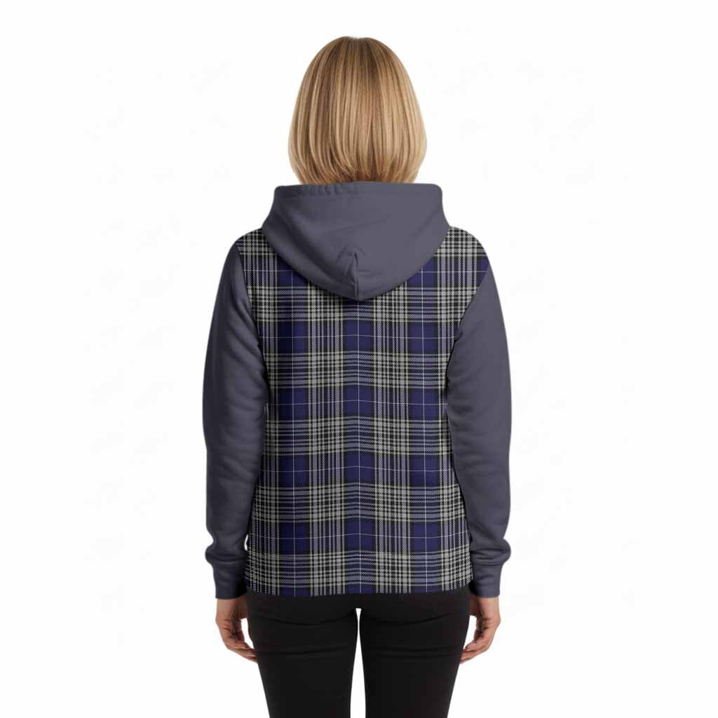 Napier Tartan Accent Hoodie with Family Crest