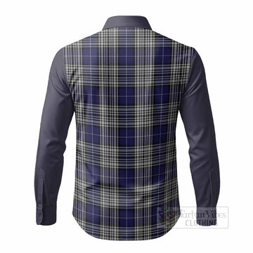 Napier Tartan Accent Long Sleeve Button Shirts with Family Crest