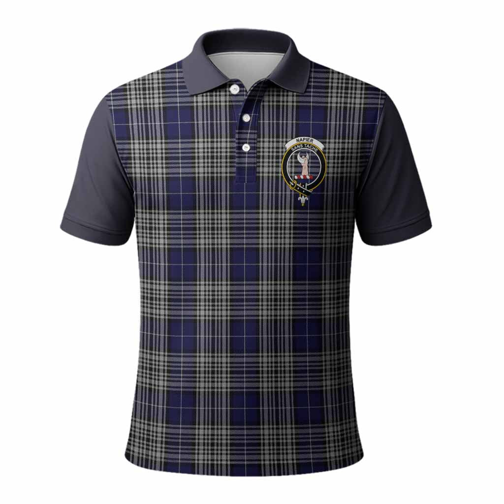Napier Tartan Accent Polo Shirt with Family Crest