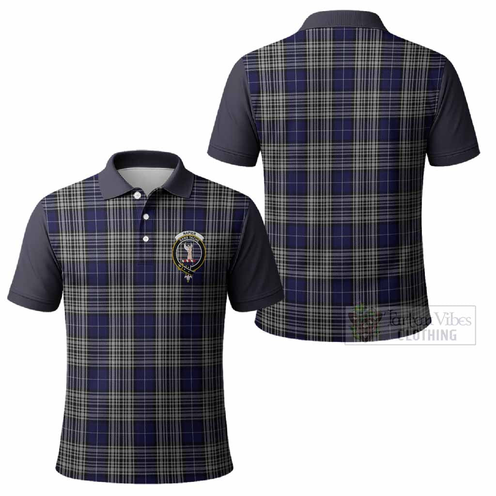 Napier Tartan Accent Polo Shirt with Family Crest