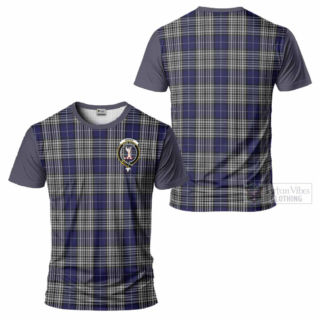 Napier Tartan Accent T-Shirt with Family Crest