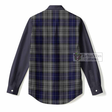 Napier Tartan Accent Women Casual Shirt with Family Crest