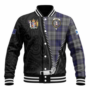 Napier Tartan Baseball Jacket New Zealand Pattern Unique Zipper Stylized