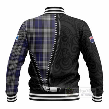 Napier Tartan Baseball Jacket New Zealand Pattern Unique Zipper Stylized
