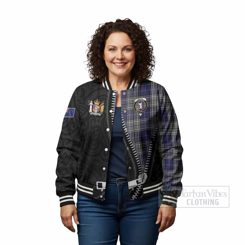 Napier Tartan Baseball Jacket New Zealand Pattern Unique Zipper Stylized