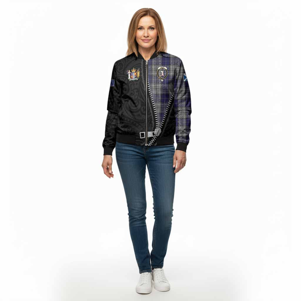 Napier Tartan Bomber Jacket New Zealand Pattern Unique Zipper Stylized