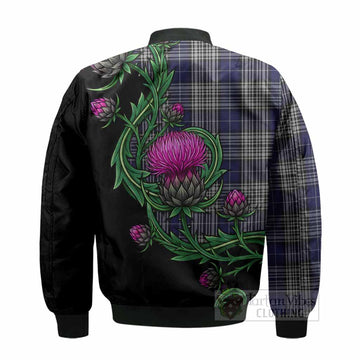 Napier Tartan Bomber Jacket Resilient Scottish Thistle - Tartan Vibes Clothing