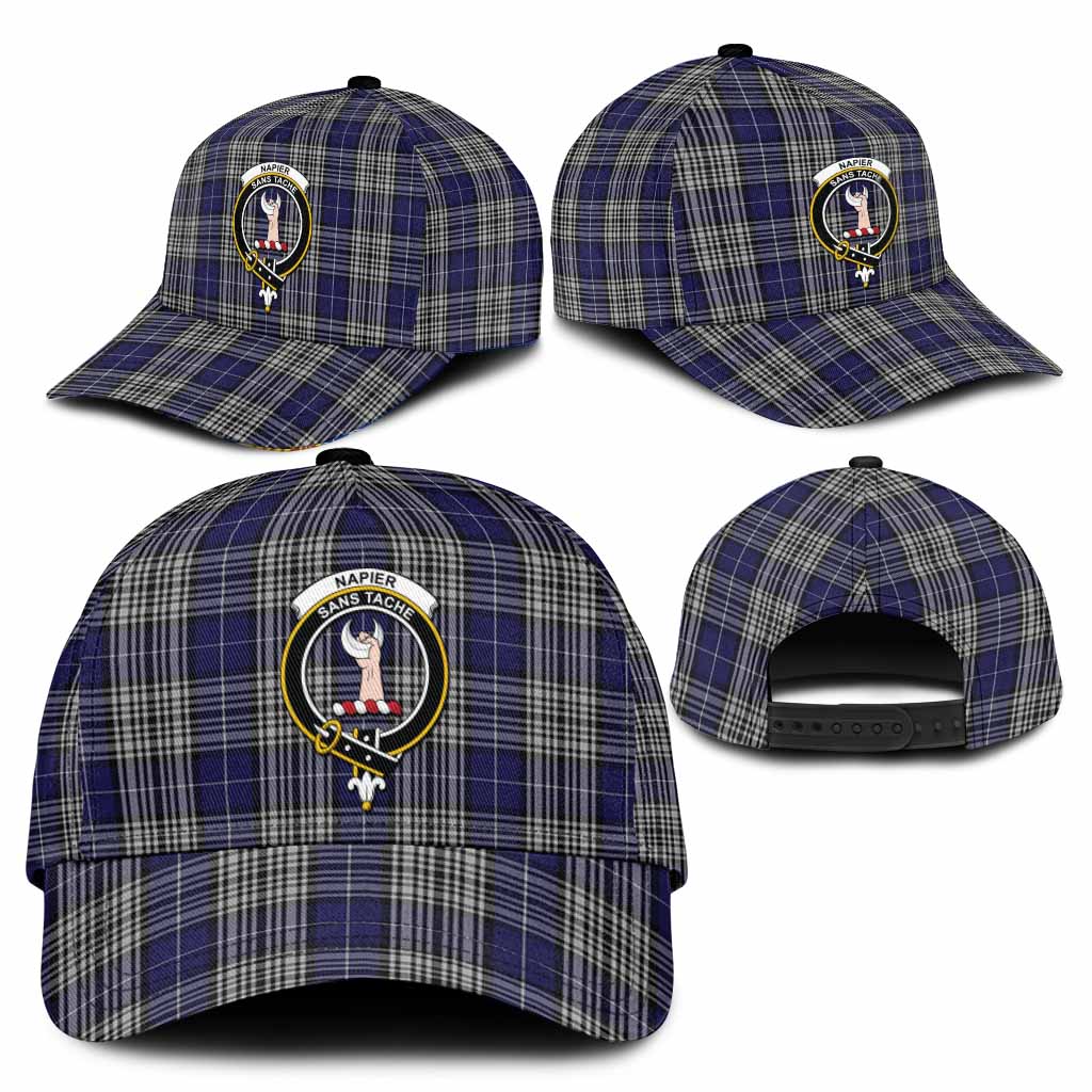 Napier Tartan Classic Cap with Family Crest