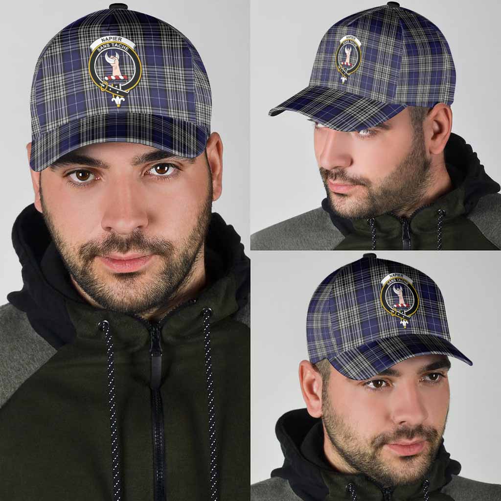 Napier Tartan Classic Cap with Family Crest