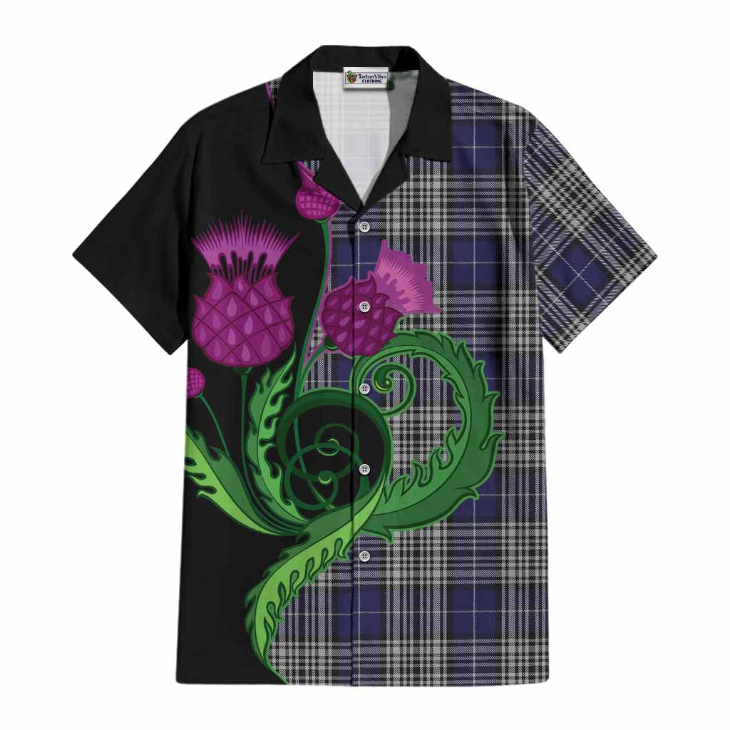 Napier Tartan Cotton Hawaiian Shirt Traditional Scottish Thistle