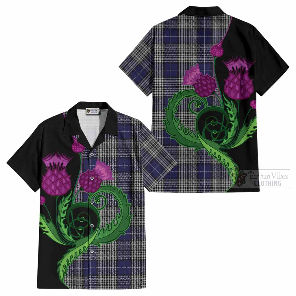 Napier Tartan Cotton Hawaiian Shirt Traditional Scottish Thistle