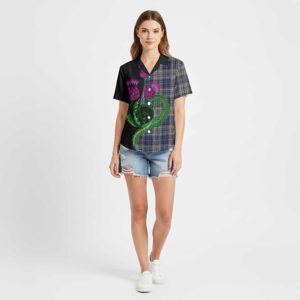 Napier Tartan Cotton Hawaiian Shirt Traditional Scottish Thistle