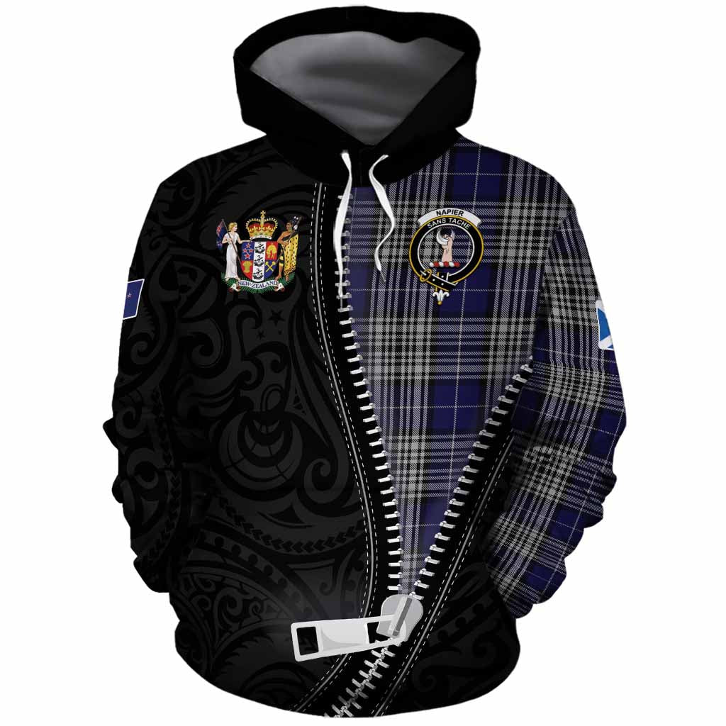 Napier Tartan Cotton Hoodie New Zealand Pattern Unique Zipper Stylized