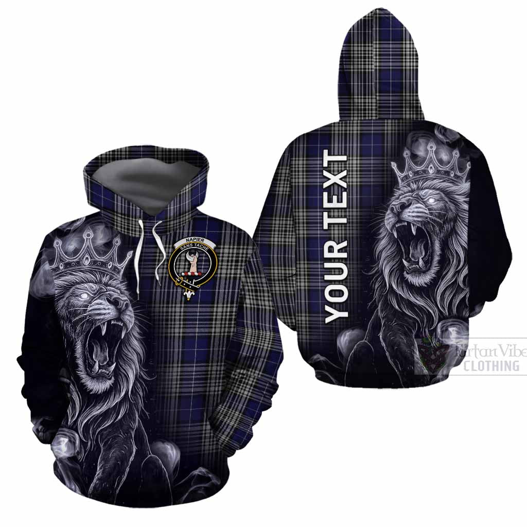 Napier Tartan Cotton Hoodie Roaring Lion Heritage