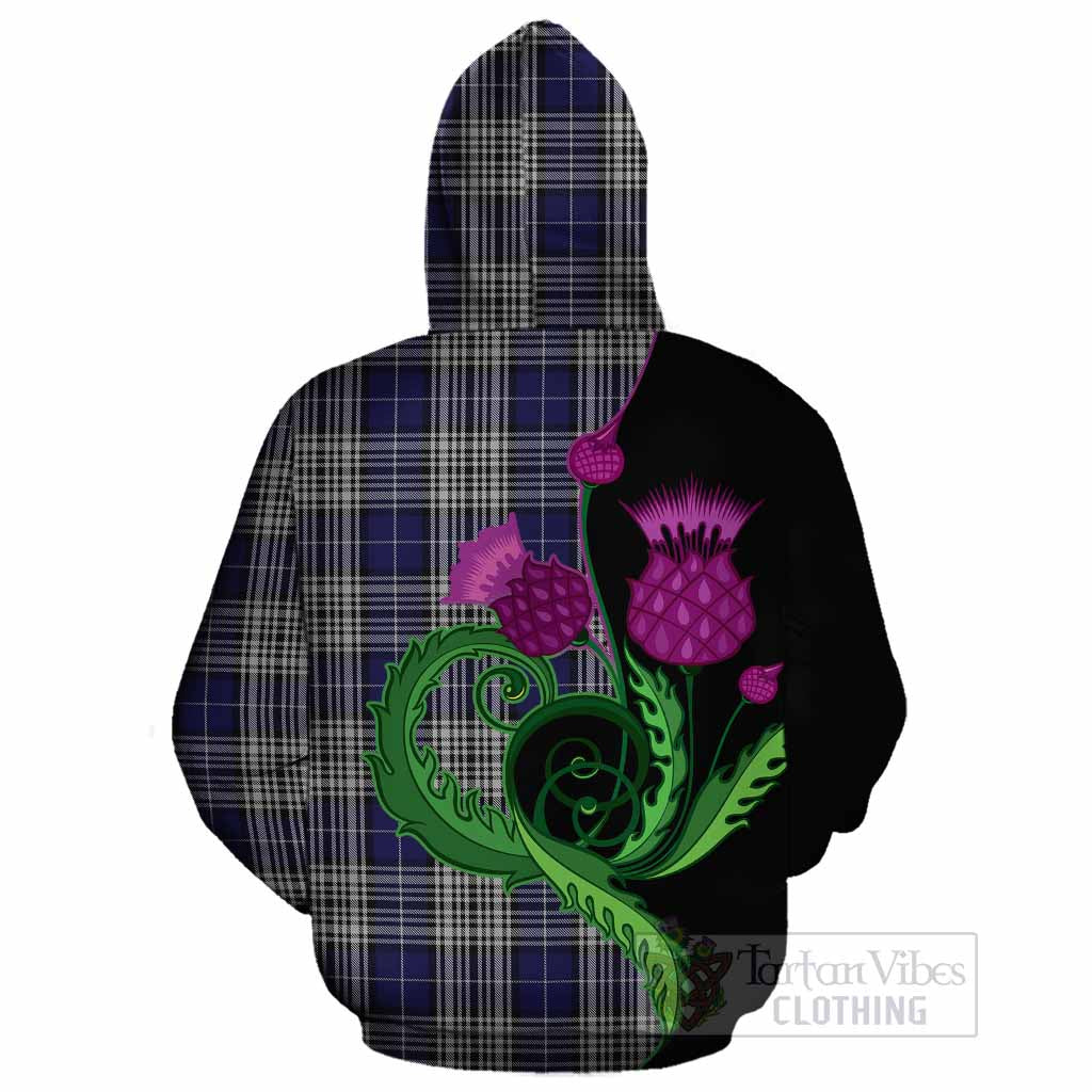 Napier Tartan Cotton Hoodie Traditional Scottish Thistle