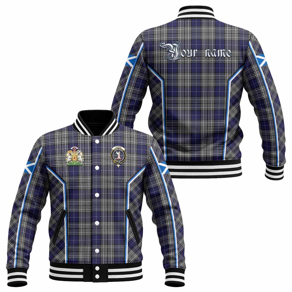 Napier Tartan Crest Baseball Jacket Scotland Coat of Arm Flag Style - Tartan Vibes Clothing