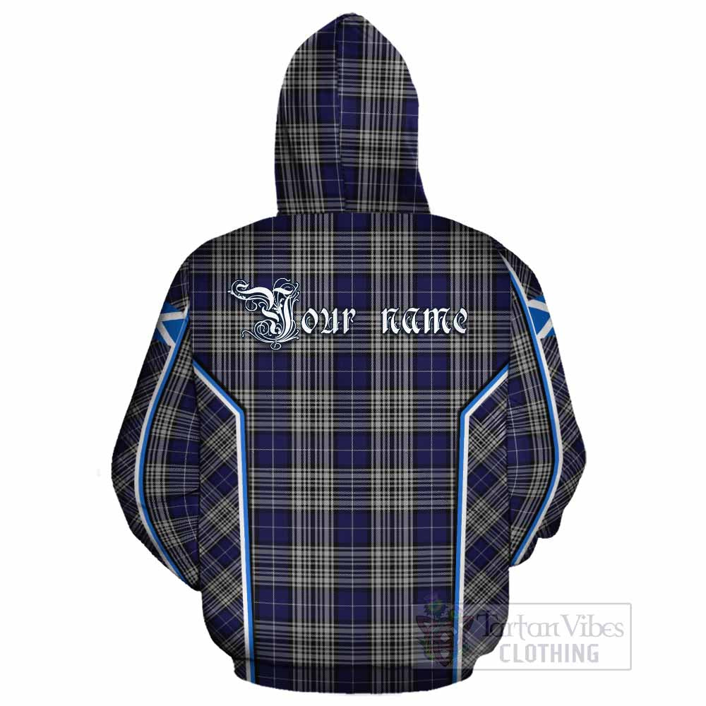 Napier Tartan Crest Cotton Hoodie Scotland Coat of Arm Flag Style - Tartan Vibes Clothing