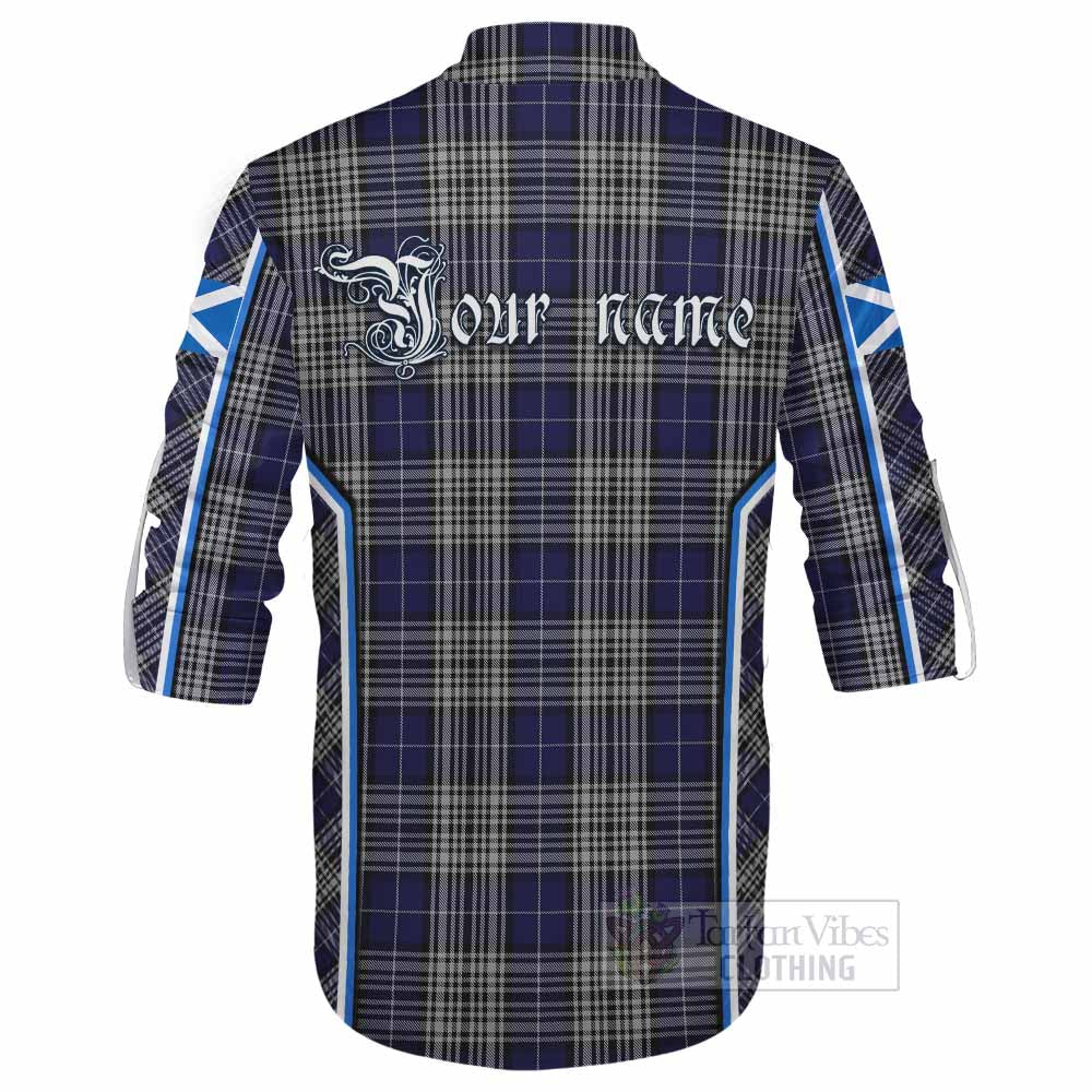 Napier Tartan Crest Ghillie Kilt Shirt Scotland Coat of Arm Flag Style - Tartan Vibes Clothing