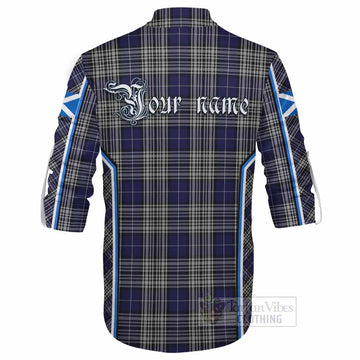 Napier Tartan Crest Ghillie Kilt Shirt Scotland Coat of Arm Flag Style