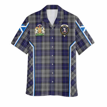 Napier Tartan Crest Hawaiian Shirt Scotland Coat of Arm Flag Style