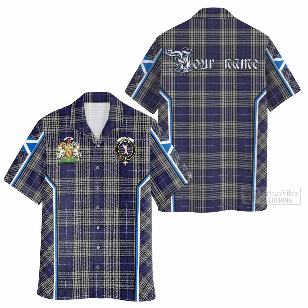 Napier Tartan Crest Hawaiian Shirt Scotland Coat of Arm Flag Style - Tartan Vibes Clothing