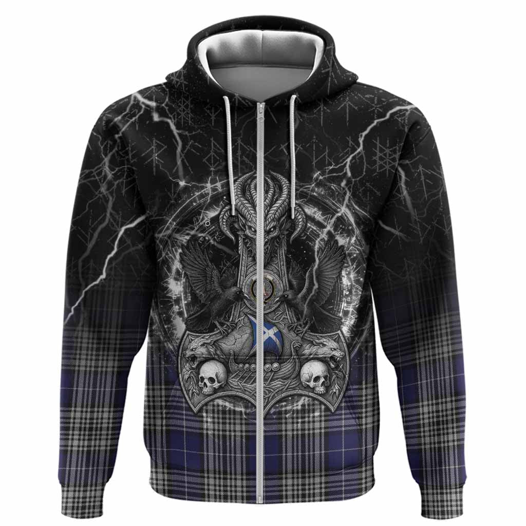 Napier Tartan Crest Hoodie Celtic Odin's Raven Legacy