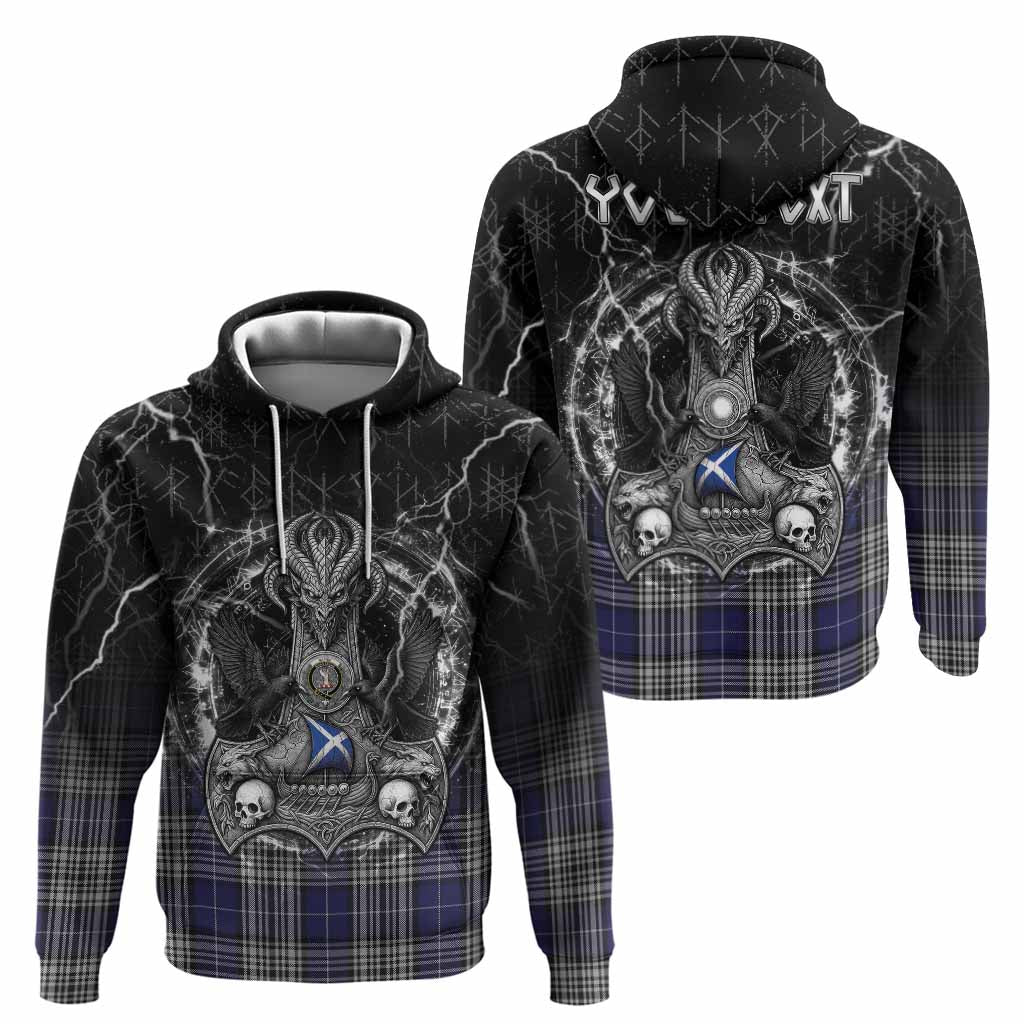 Napier Tartan Crest Hoodie Celtic Odin's Raven Legacy