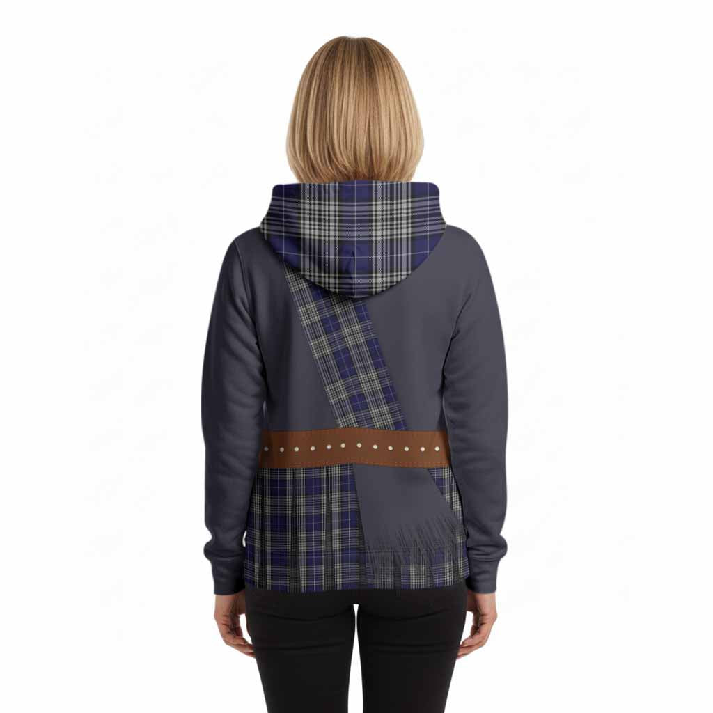 Napier Tartan Crest Hoodie Kilt Costume Style