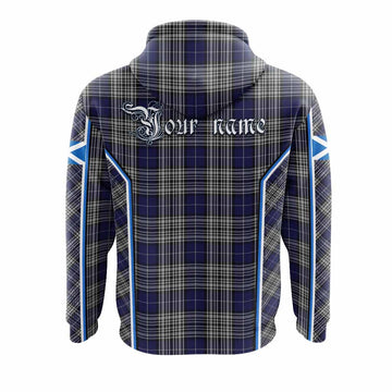 Napier Tartan Crest Hoodie Scotland Coat of Arm Flag Style