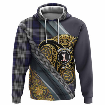 Napier Tartan Crest Hoodie Scottish Triskele Celtic