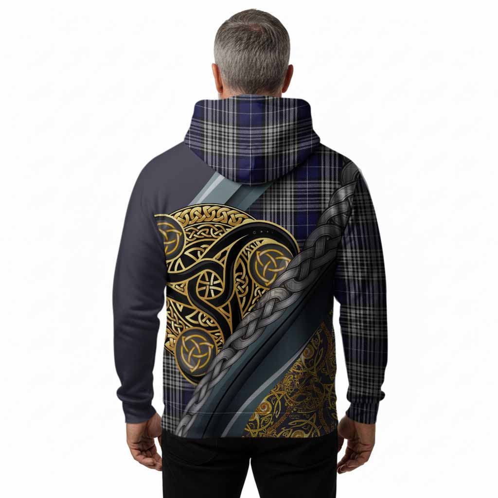 Napier Tartan Crest Hoodie Scottish Triskele Celtic