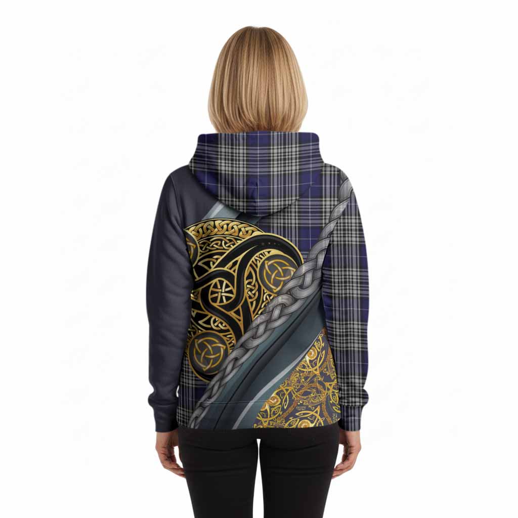 Napier Tartan Crest Hoodie Scottish Triskele Celtic