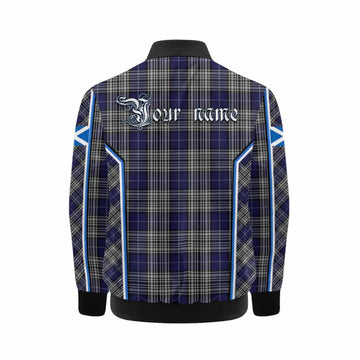 Napier Tartan Crest Kid Bomber Jacket Scotland Coat of Arm Flag Style - Tartan Vibes Clothing
