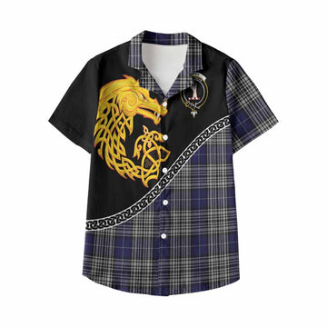 Napier Tartan Crest Kid Hawaiian Shirt Legendary Dragon Knot Half Style