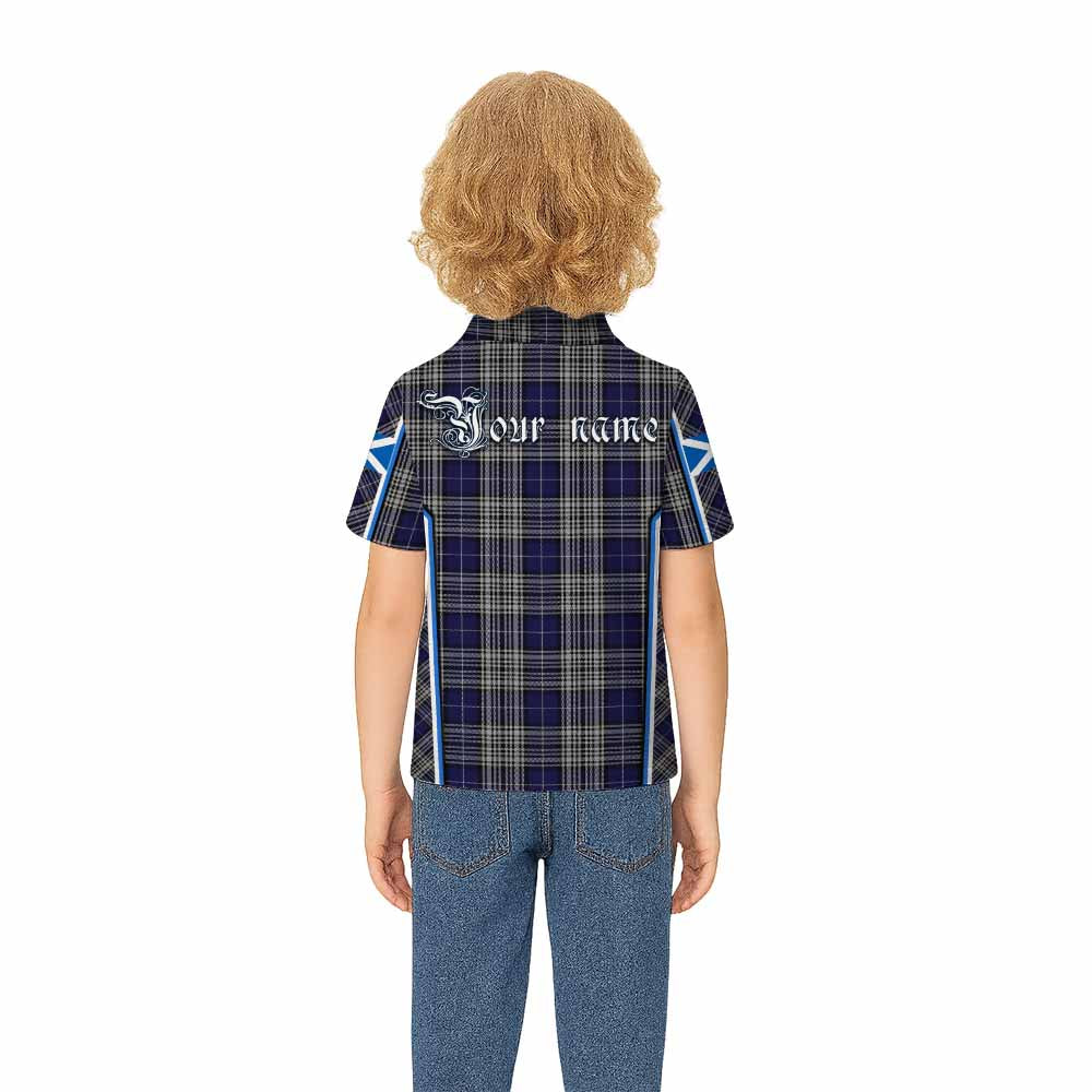 Napier Tartan Crest Kid Polo Shirt Scotland Coat of Arm Flag Style - Tartan Vibes Clothing