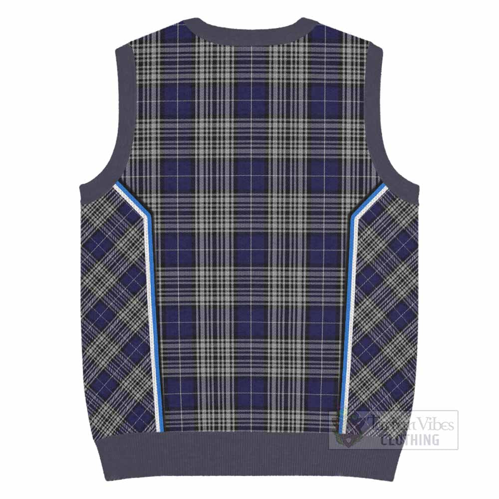Napier Tartan Crest Knitted V-Neck Vest Scotland Coat of Arm Flag Style - Tartan Vibes Clothing