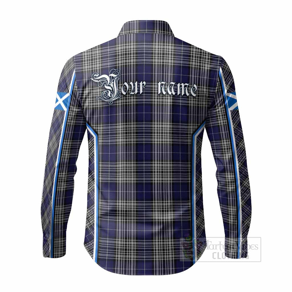 Napier Tartan Crest Long Sleeve Button Shirts Scotland Coat of Arm Flag Style - Tartan Vibes Clothing