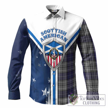 Napier Tartan Crest Long Sleeve Button Shirts Scottish-American Heritage